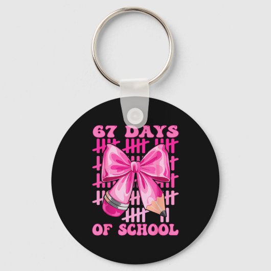I Survived 67 Days Of School Cool Teacher Design  Sleutelhanger (Voorkant)