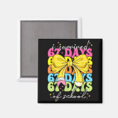 I Survived 67 Days Of School Coquette Bow Student Magneet (Voorkant / Achterkant)