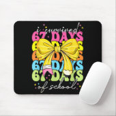 I Survived 67 Days Of School Coquette Bow Student  Muismat (Met muis)