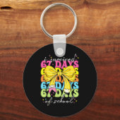 I Survived 67 Days Of School Coquette Bow Student Sleutelhanger (Voorkant)