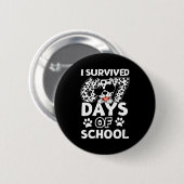 I Survived 67 Days Of School Dabbing Dalmatian Dog Ronde Button 5,7 Cm (Voorkant /achterkant)