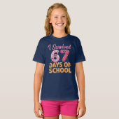 I Survived 67 Days of School Donut Funny Kids T-shirt (Voorkant volledig)