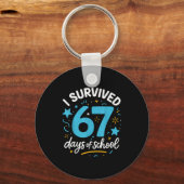 I Survived 67 Days Of School For Teachers Students Sleutelhanger (Voorkant)