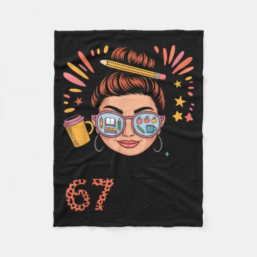 I Survived 67 Days Of School Fueled By Coffee &amp Fleece Deken (Voorkant)