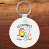 I Survived 67 Days Of School Fun Meme Six Seven 6- Sleutelhanger (Voorkant)