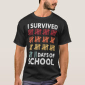 I Survived 67 Days Of School Funny 67 Counting Mat T-shirt (Voorkant)