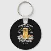 I Survived 67 Days Of School Funny 67 Golden Retri Sleutelhanger (Voorkant)