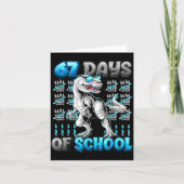 I Survived 67 Days Of School Funny 67 Meme Dinosau Kaart (Voorkant)