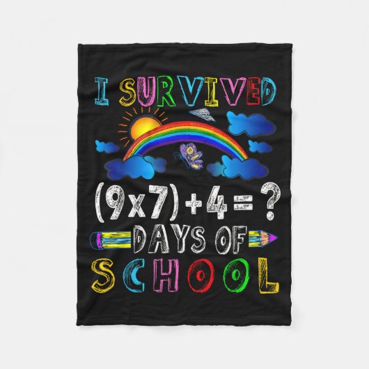 I Survived 67 Days Of School Funny 67 Meme Math Te Fleece Deken (Voorkant)
