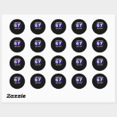 I Survived 67 Days Of School Funny 67 Meme Retro S Ronde Sticker (Vel)