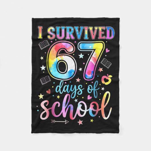 I Survived 67 Days Of School Funny 67 Meme Teacher Fleece Deken (Voorkant)