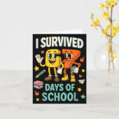 I Survived 67 Days Of School Funny 67 Meme Teacher Kaart (Gele Bloem)