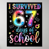 I Survived 67 Days Of School Funny 67 Meme Teacher Poster (Voorkant)