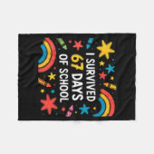 I Survived 67 Days Of School Funny 67 Teachers Stu Fleece Deken (Voorkant (Horizontaal))