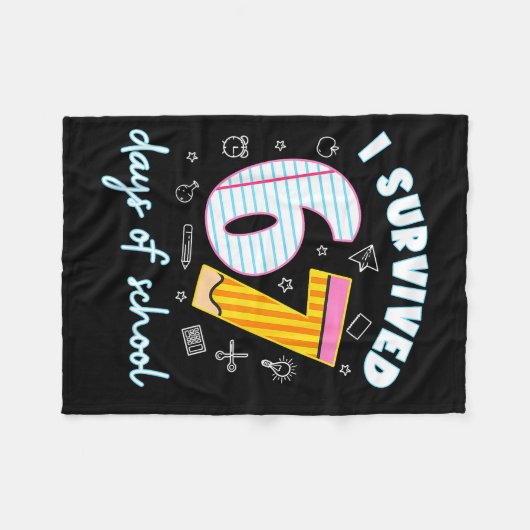 I Survived 67 Days Of School Funny 67 Teachers Stu Fleece Deken (Voorkant (Horizontaal))