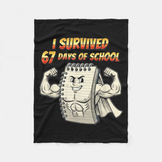 I Survived 67 Days Of School Funny 67 Teachers Stu Fleece Deken (Voorkant)