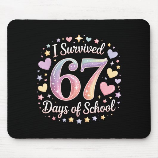 I Survived 67 Days Of School Funny 67 Teachers Stu Muismat (Voorkant)