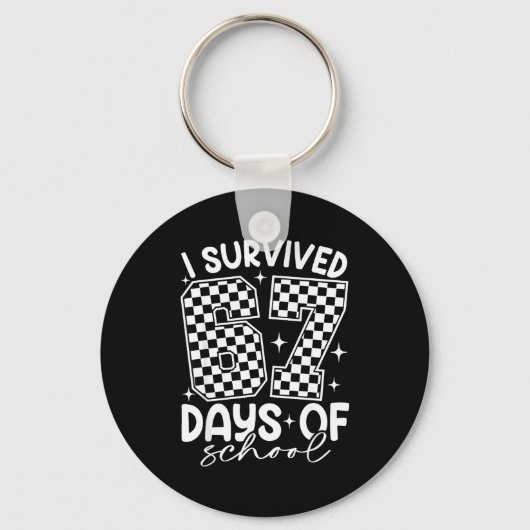 I Survived 67 Days Of School Funny 67 Teachers Stu Sleutelhanger (Voorkant)
