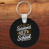 I Survived 67 Days Of School Funny 67 Teachers Stu Sleutelhanger (Voorkant)