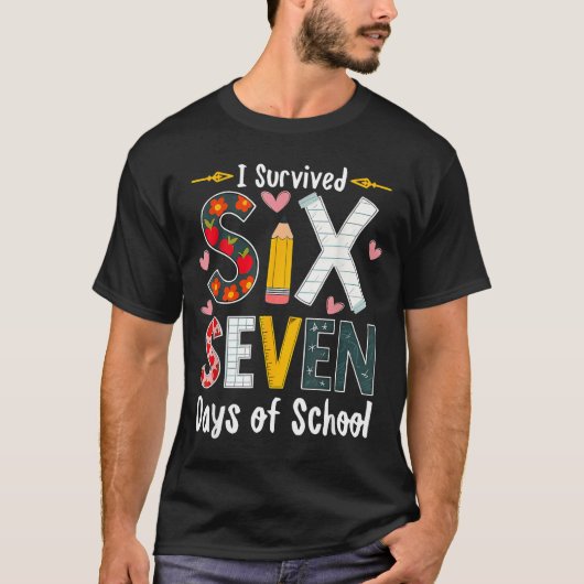 I Survived 67 Days Of School Funny 67 Teachers Stu T-shirt (Voorkant)