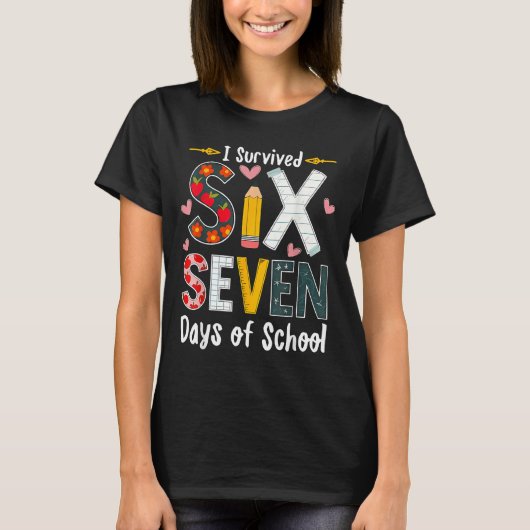 I Survived 67 Days Of School Funny 67 Teachers Stu T-shirt (Voorkant)