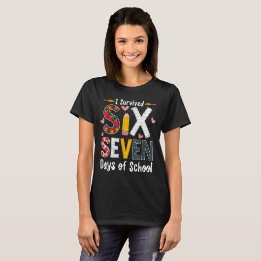 I Survived 67 Days Of School Funny 67 Teachers Stu T-shirt (Voorkant volledig)