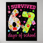 I Survived 67 Days Of School Funny Camouflage Boy  Poster (Voorkant)