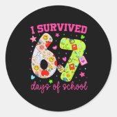 I Survived 67 Days Of School Funny Camouflage Boy  Ronde Sticker (Voorkant)
