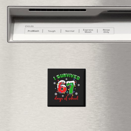 I Survived 67 Days Of School Funny Christmas Teach Magneet (Insitu (Vaatwasser))