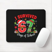 I Survived 67 Days Of School Funny Christmas Teach Muismat (Met muis)