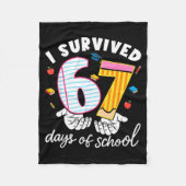 I Survived 67 Days Of School Funny Cool Meme Stude Fleece Deken (Voorkant)