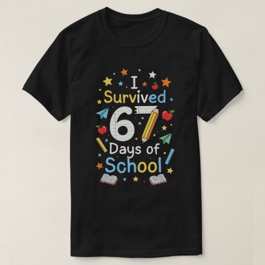 I Survived 67 Days of School Funny DESIGNS T-shirt (Design voorkant)