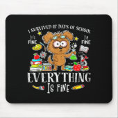 I Survived 67 Days Of School Funny Dog Lover Scien Muismat (Voorkant)
