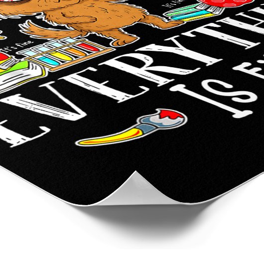 I Survived 67 Days Of School Funny Dog Lover Scien Poster (Hoek)