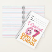 I Survived 67 Days of School Funny Donut Notitieboek (Binnen)