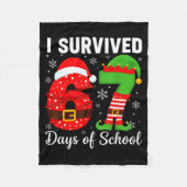 I Survived 67 Days Of School Funny Elf Christmas S Fleece Deken (Voorkant)