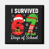 I Survived 67 Days Of School Funny Elf Christmas S Magneet (Voorkant)