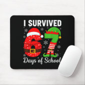 I Survived 67 Days Of School Funny Elf Christmas S Muismat (Met muis)