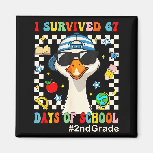 I Survived 67 Days Of School Funny Goose Boys 2nd  Magneet (Voorkant)