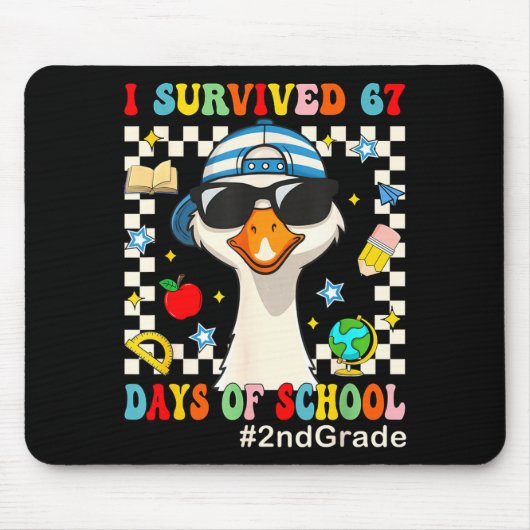 I Survived 67 Days Of School Funny Goose Boys 2nd  Muismat (Voorkant)