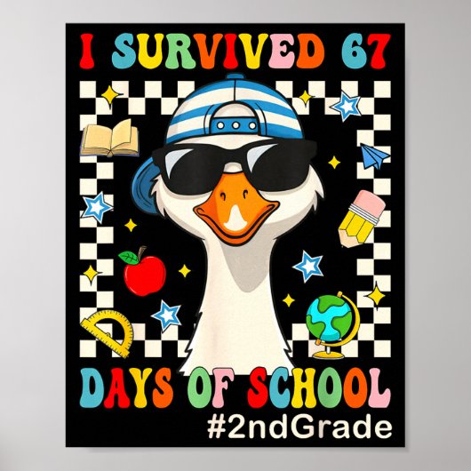 I Survived 67 Days Of School Funny Goose Boys 2nd Poster (Voorkant)