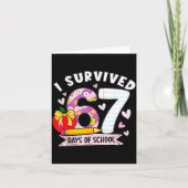 I Survived 67 Days Of School Funny Leopard Student Kaart (Voorkant)