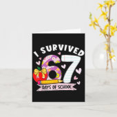 I Survived 67 Days Of School Funny Leopard Student Kaart (Gele Bloem)