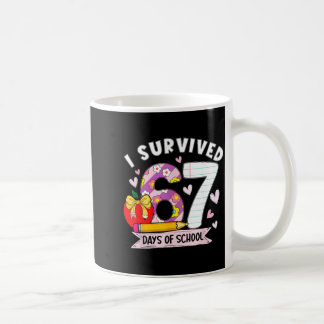I Survived 67 Days Of School Funny Leopard Student Koffiemok