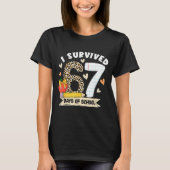 I Survived 67 Days Of School Funny Leopard Student T-shirt (Voorkant)