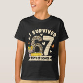 I Survived 67 Days Of School Funny Leopard Student T-shirt (Voorkant)