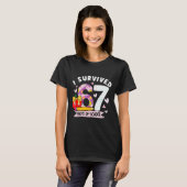 I Survived 67 Days Of School Funny Leopard Student T-shirt (Voorkant volledig)