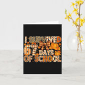 I Survived 67 Days Of School Funny Meme Fall Desig Kaart (Gele Bloem)