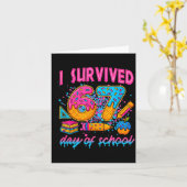 I Survived 67 Days Of School Funny Meme Ice Cream Kaart (Gele Bloem)