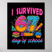 I Survived 67 Days Of School Funny Meme Ice Cream  Poster (Voorkant)